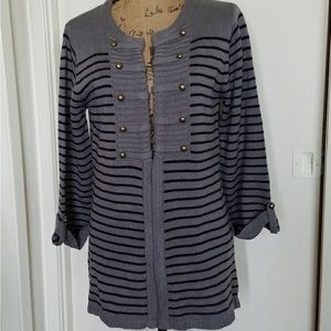 Cardigan striped sweater